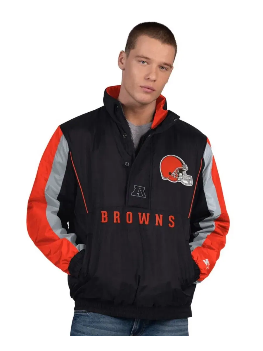 Куртка-полузип с квилтингом Cleveland Browns Starter
