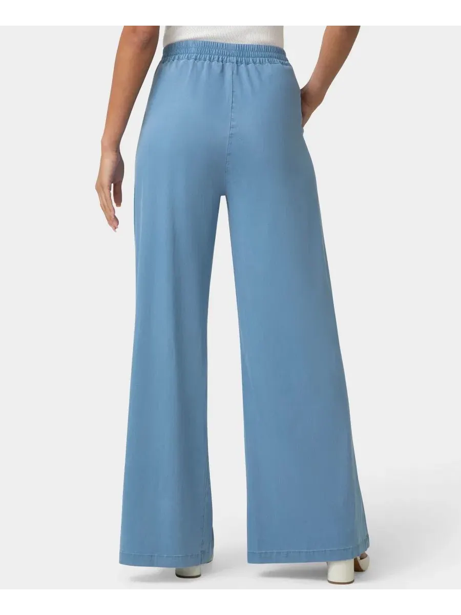 Брюки-палаццо из денима Fluid Denim Palazzo Pant Hue, Chambray Wash — изображение 7 из 7