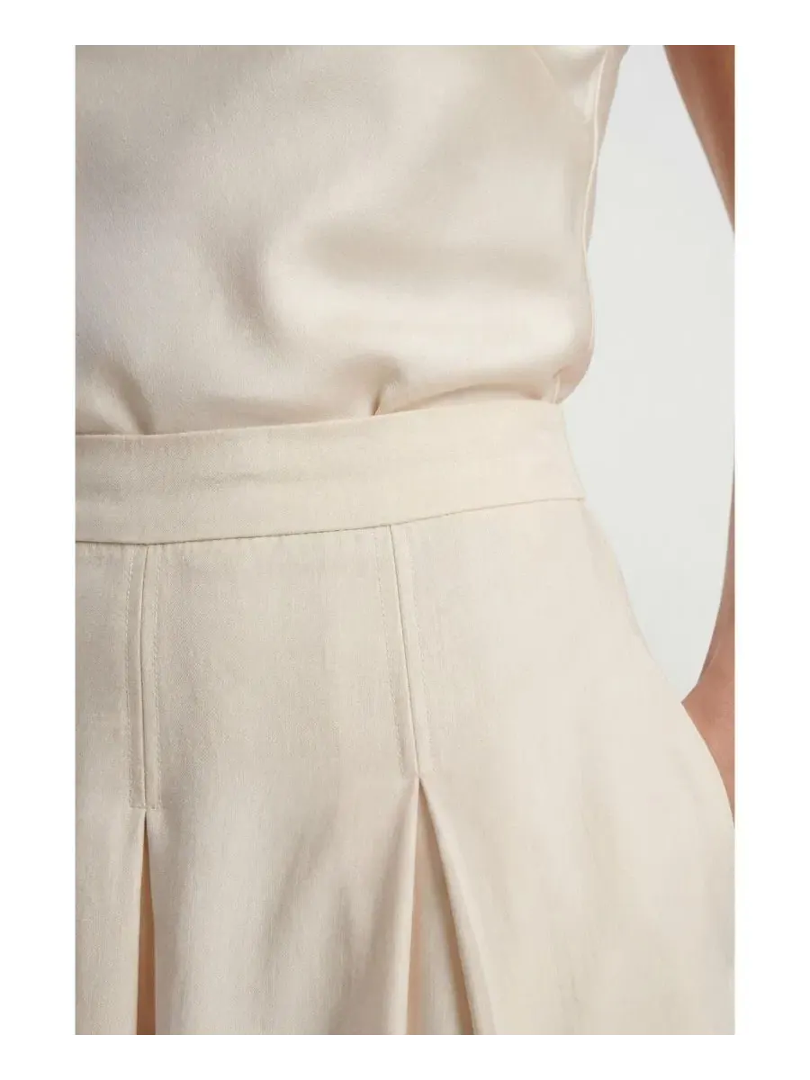 Блуза из атласа с одним плечом Karen Millen, Buttermilk — изображение 4 из 4
