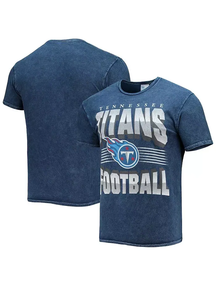Мужская футболка '47 Navy Tennessee Titans Rocker с винтажным дизайном и трубчатым кроем '47 Brand — изображение 1 из 3