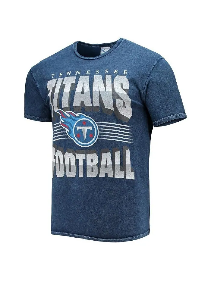 Мужская темно-синяя трубчатая футболка Tennessee Titans Rocker '47 в винтажном стиле '47 Brand — изображение 2 из 3
