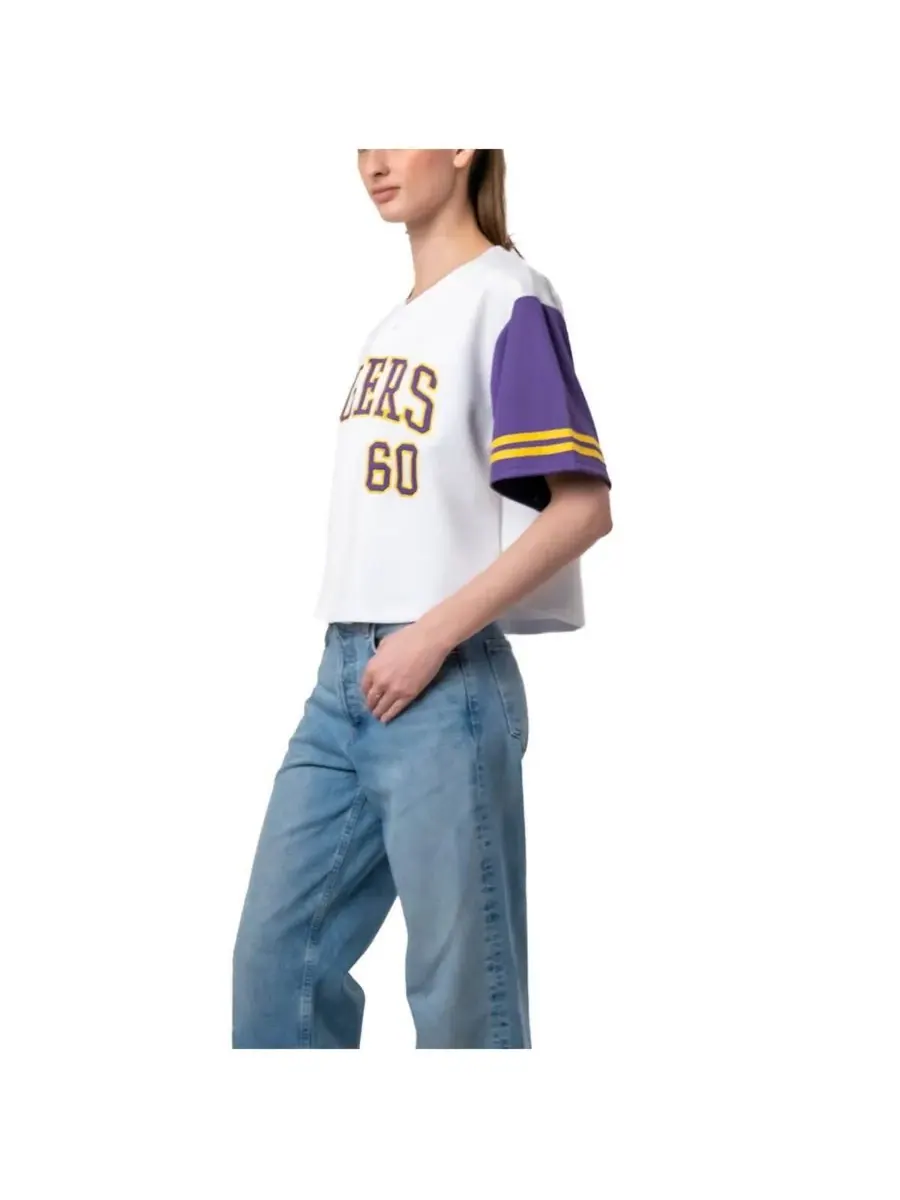 Established & Co. Женская белая укороченная бейсбольная футболка LSU Tigers — изображение 2 из 3, белый