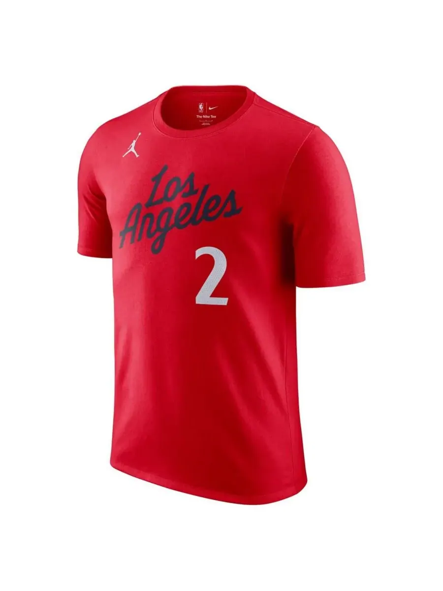 Jordan Мужская футболка Kawhi Leonard Red LA Clippers Statement Edition с именем и номером игрока — изображение 3 из 3