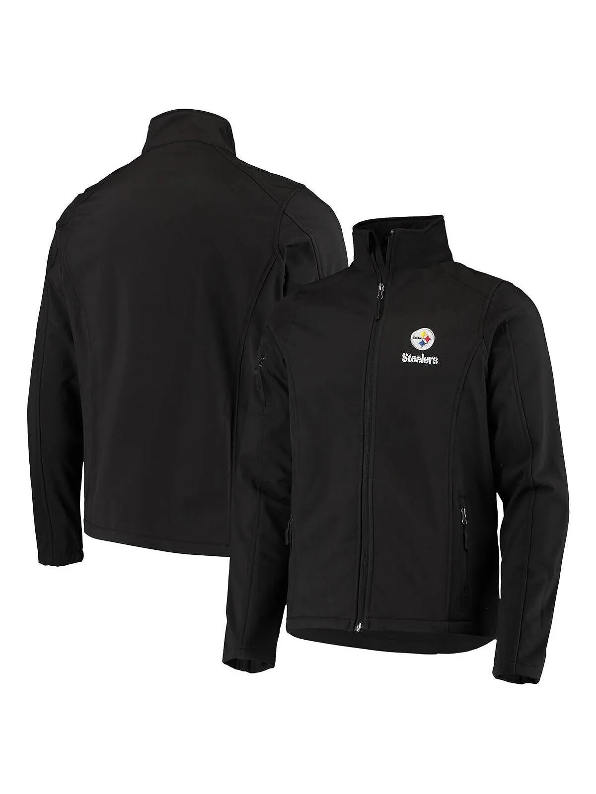 Мужская черная куртка pittsburgh steelers sonoma softshell с молнией во всю длину Dunbrooke