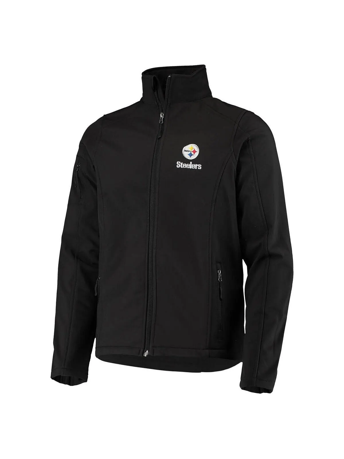 Мужская черная куртка pittsburgh steelers sonoma softshell с молнией во всю длину Dunbrooke — изображение 3 из 3, черный