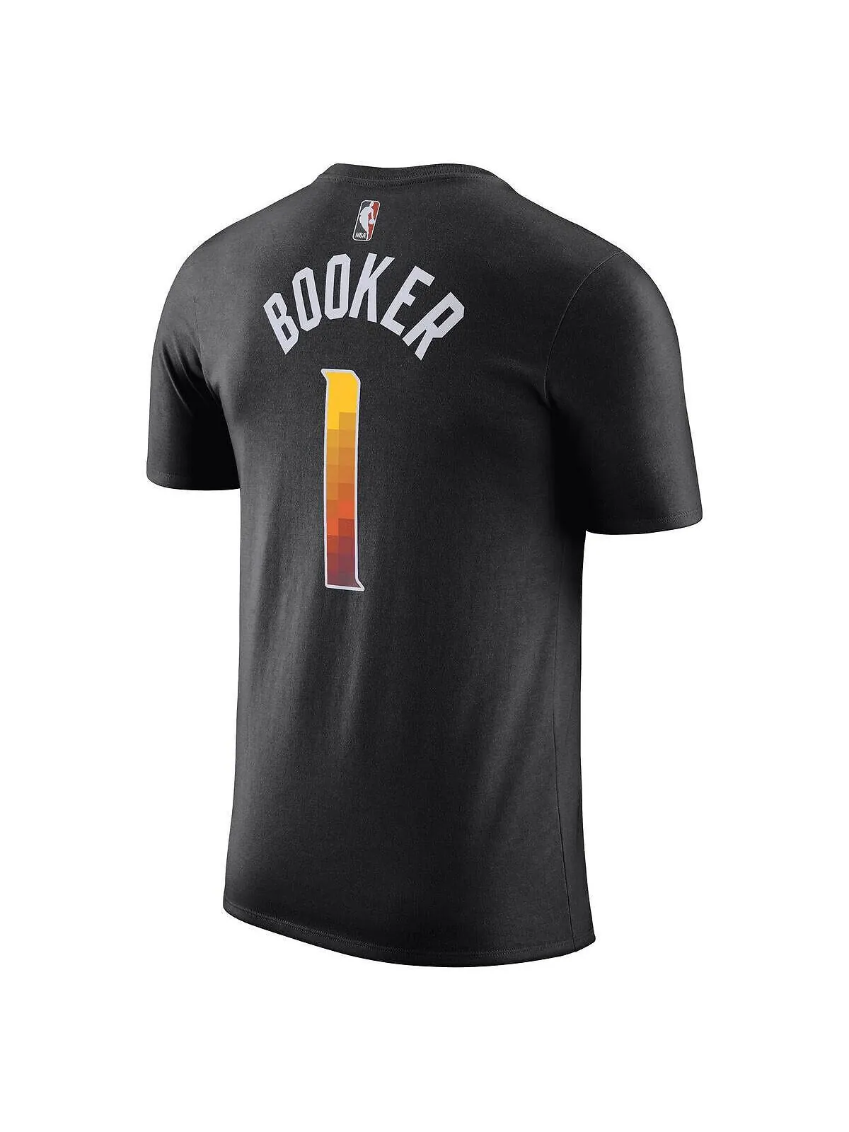 Мужская брендовая футболка Devin Booker Black Phoenix Suns 2022/23 Statement Edition с именем и — изображение 2 из 3, черный
