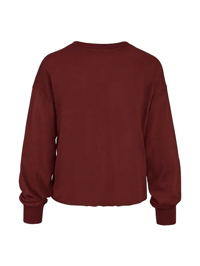 Женская футболка с длинным рукавом Cardinal Arkansas Razorbacks Bottom Line Parkway '47 Brand — изображение 2 из 3, красный