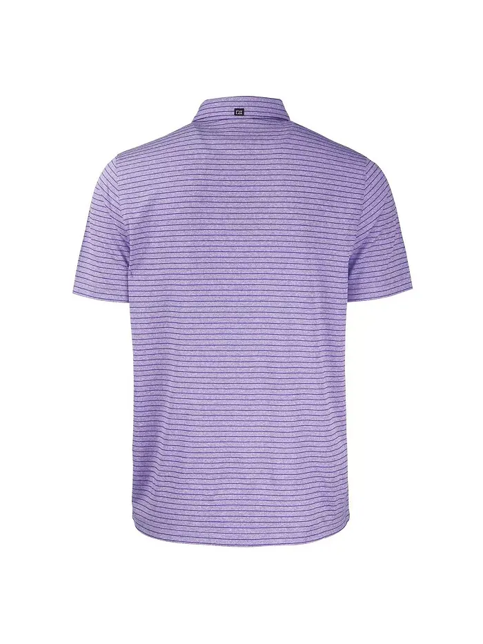 Мужская поло Heather Purple Tennessee Tech Golden Eagles Forge Eco Heathered Stripe Stretch Cutter — изображение 3 из 3
