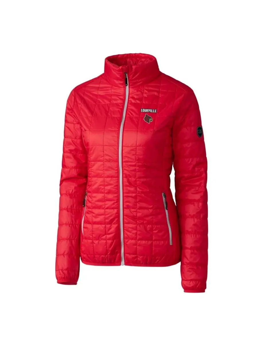 Женская куртка-пуховик Cutter & Buck Rainier Eco Insulated Puffer Full-Zip — изображение 3 из 3, красный