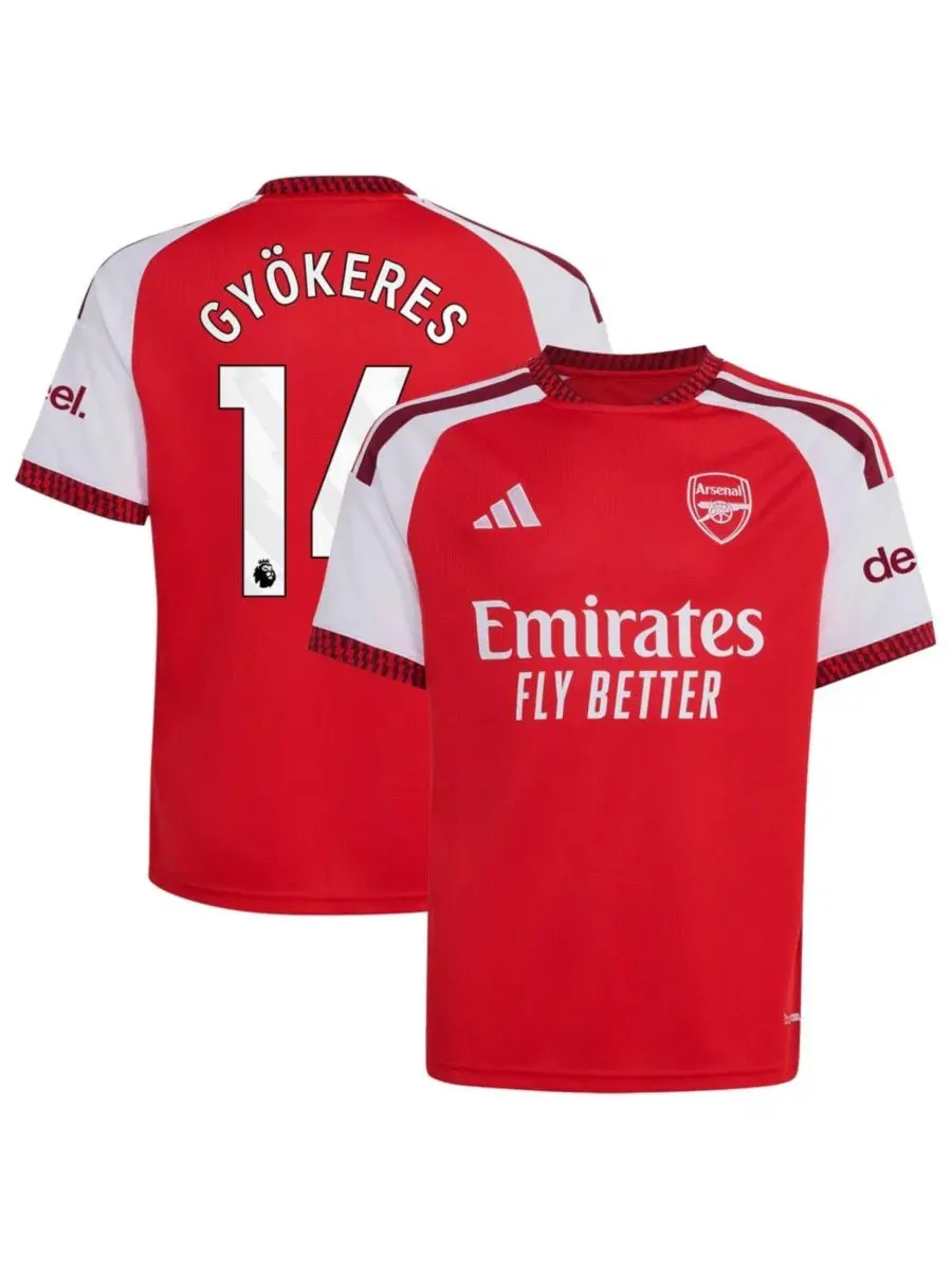 Детская футболка с длинным рукавом Viktor Gyökeres Red Arsenal 2026/27 Home Replica Jersey adidas