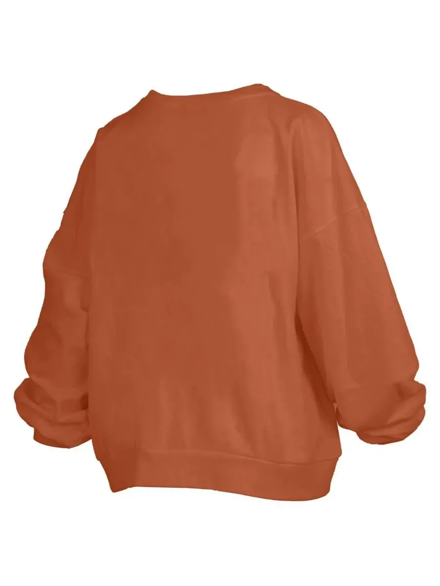 Свитшот оверсайз Pressbox Janise Arch Over Logo Waist Length Oversized Pullover — изображение 3 из 3, оранжевый