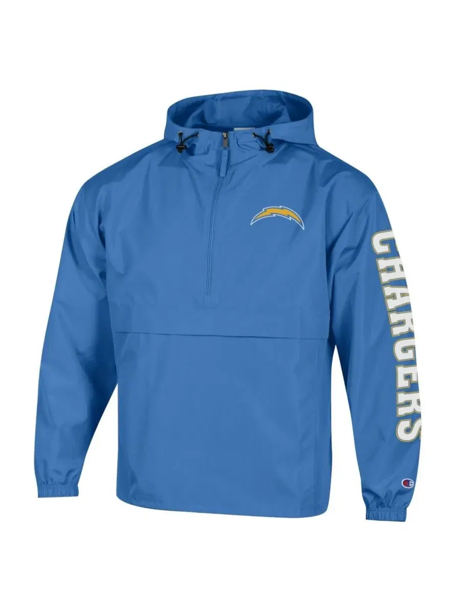 Ветровка-ползунок Champion с капюшоном, Los Angeles Chargers — изображение 3 из 3, синий