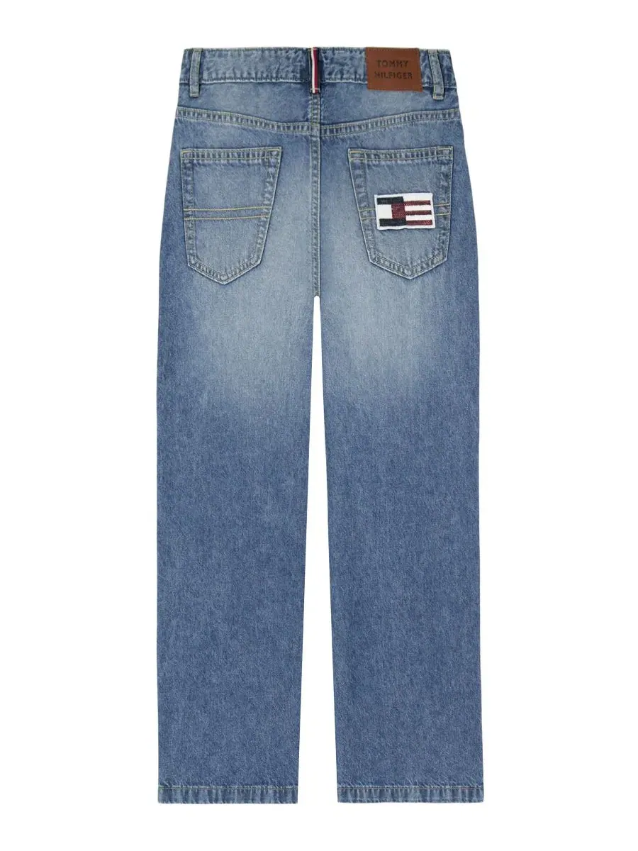 Джинсы свободного кроя с пятью карманами и отделкой из пайеток Tommy Hilfiger, Lexington Wash — изображение 2 из 6