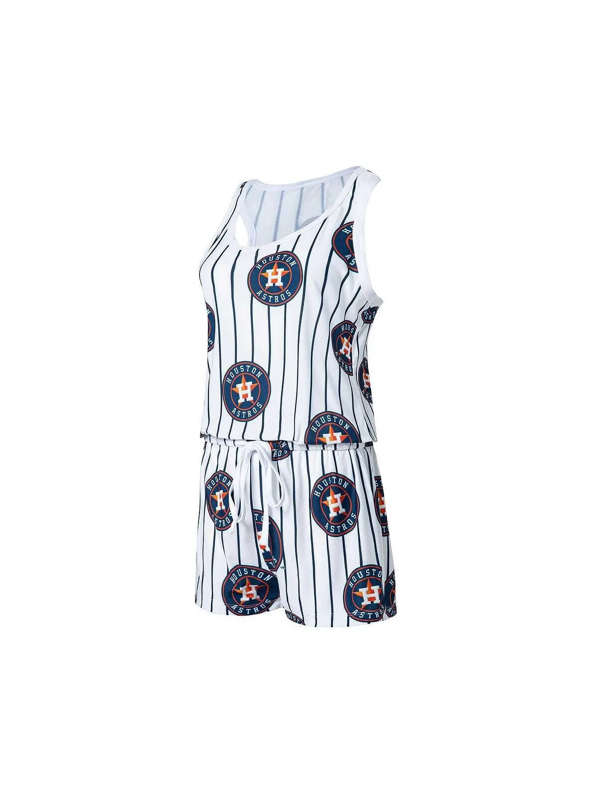 Белый женский вязаный комбинезон в тонкую полоску Houston Astros Reel Concepts Sport