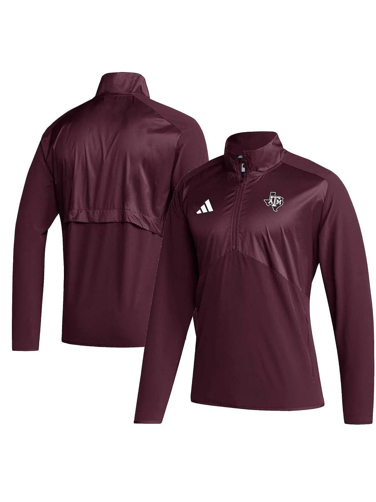 Мужская темно-бордовая куртка Texas A&M Aggies Sideline AEROREADY с рукавами реглан и молнией