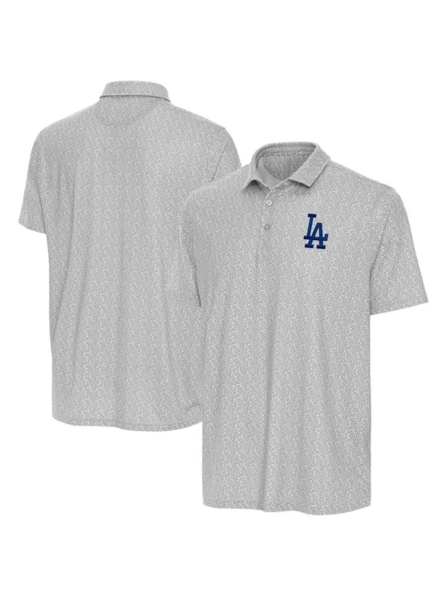 Мужское поло с принтом Botanic, Los Angeles Dodgers Antigua
