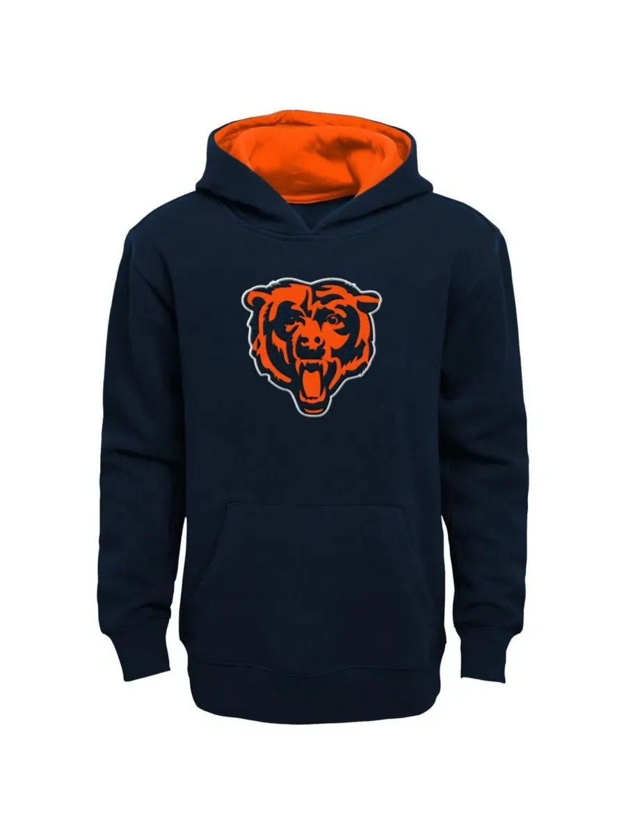 Худи с вышивкой Prime Navy Chicago Bears Outerstuff