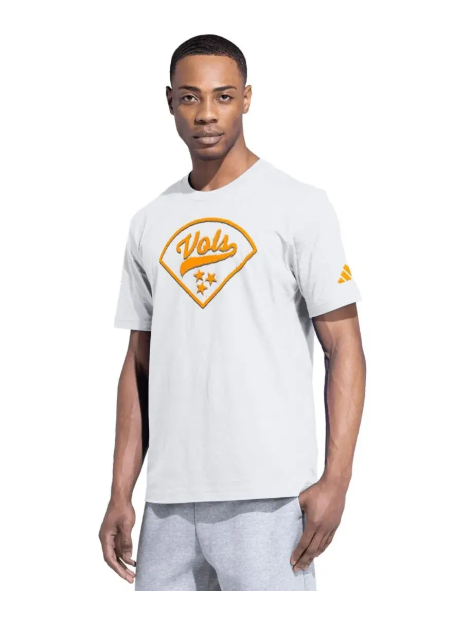 Футболка с принтом Tennessee Volunteers Baseball Fresh adidas — изображение 2 из 3, белый