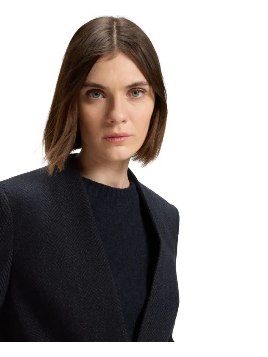 Жакет без воротника с принтом елочка Hugo Boss, Open — изображение 5 из 6
