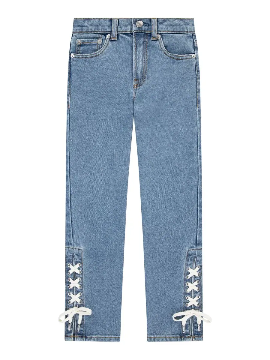 Джинсы с завышенной талией и шнуровкой, модель Lace Up High-Rise Straight Levi's, Good Grades