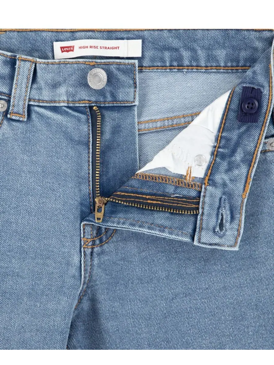 Джинсы с завышенной талией и шнуровкой, модель Lace Up High-Rise Straight Levi's, Good Grades — изображение 3 из 5