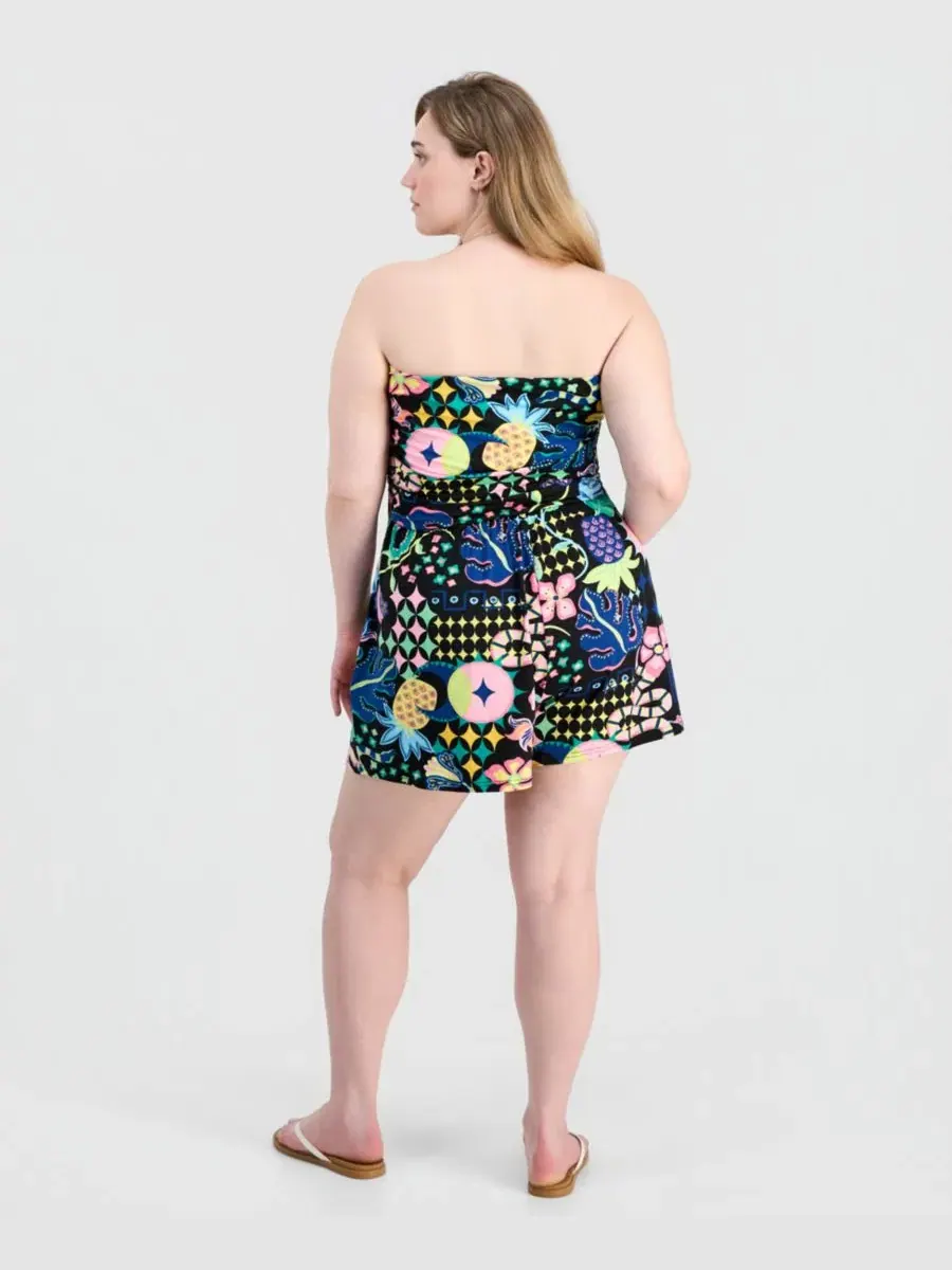 Комбинезон-боди с принтом Yummy Strapless FULL CIRCLE TRENDS, Tropical Snake — изображение 2 из 3