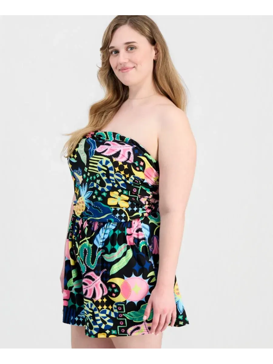 Комбинезон-боди с принтом Yummy Strapless FULL CIRCLE TRENDS, Tropical Snake — изображение 3 из 3