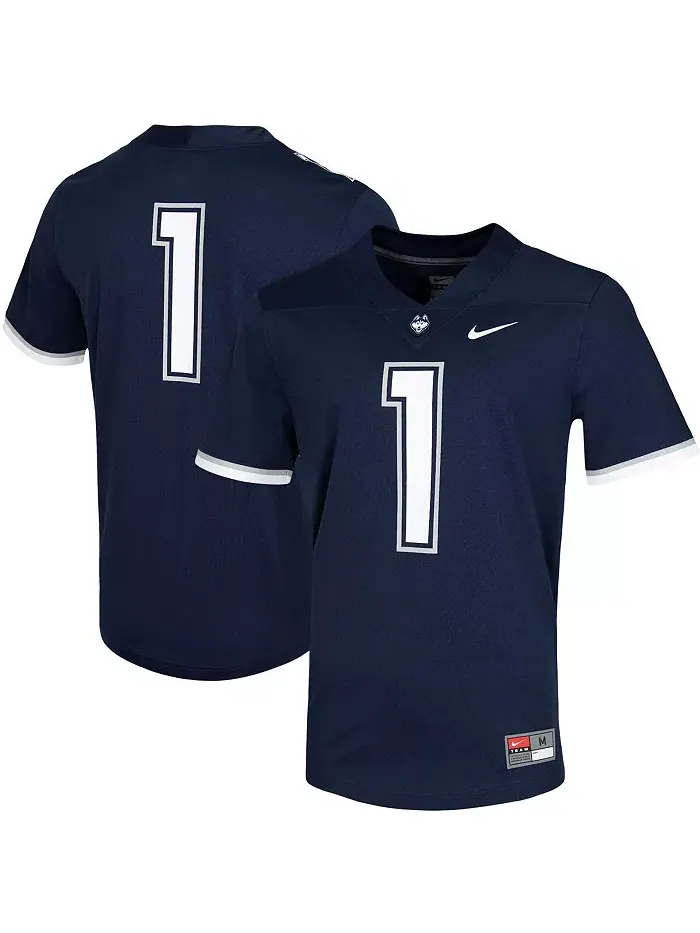 Мужская игровая футболка #1 Navy UConn Huskies Untouchable Nike — изображение 1 из 3