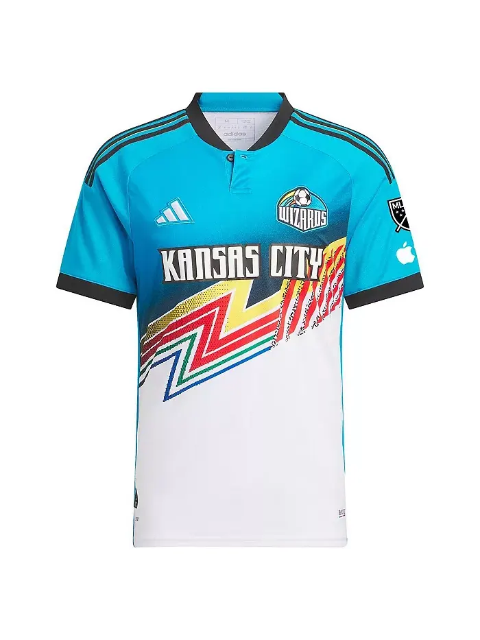 Мужская белая футболка Sporting Kansas City 2024 Archive Authentic adidas — изображение 2 из 3