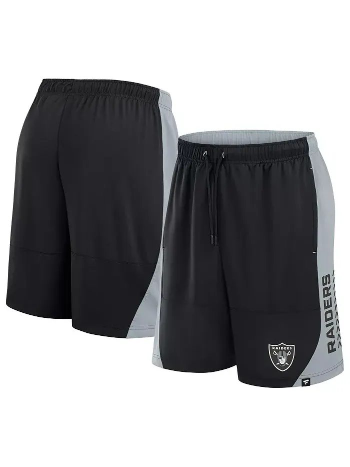 Мужские шорты Las Vegas Raiders No Defense черные Fanatics