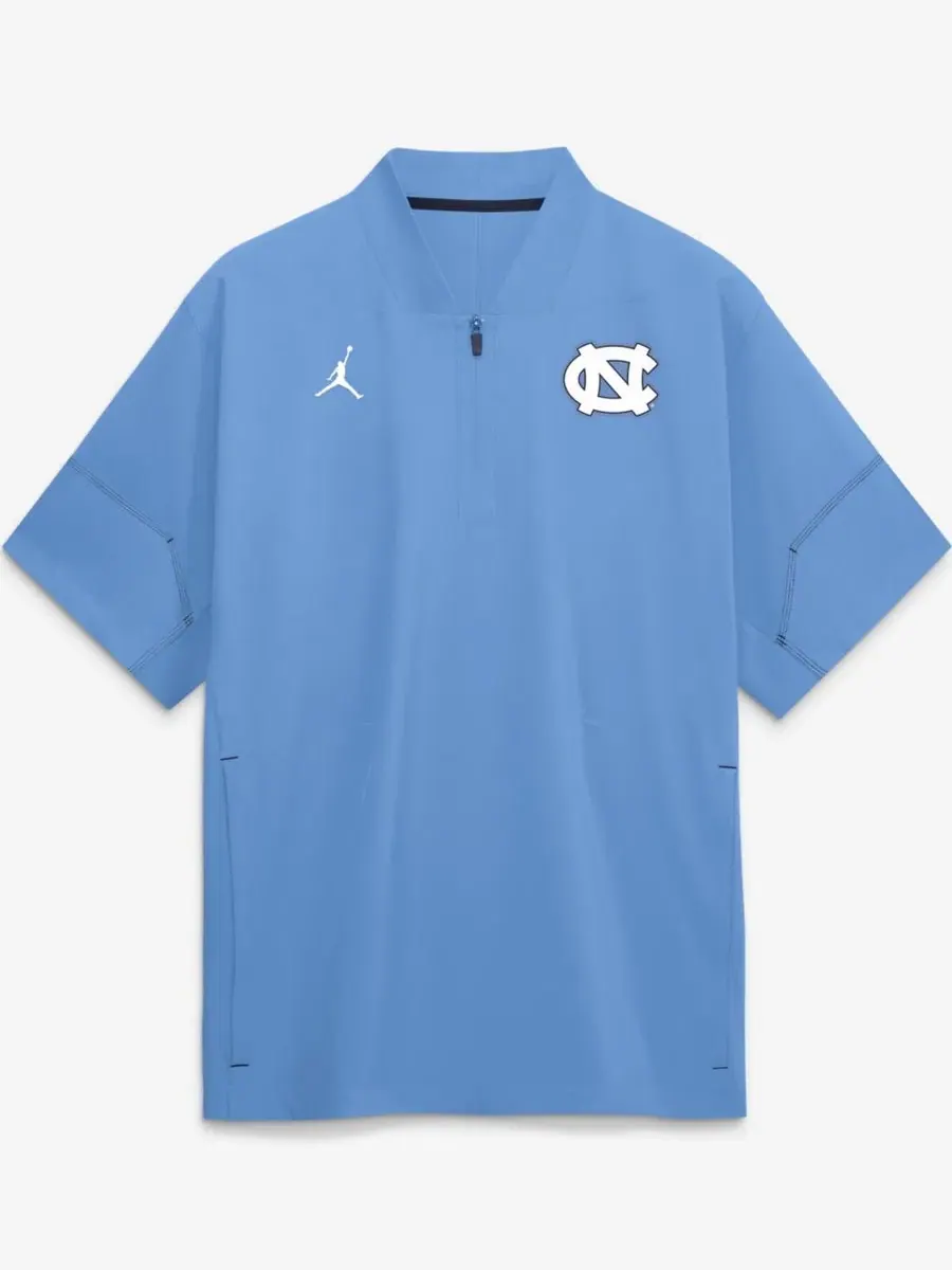 Куртка-коуч с четверть-застежкой, с коротким рукавом, с принтом Jordan, North Carolina Tar Heels