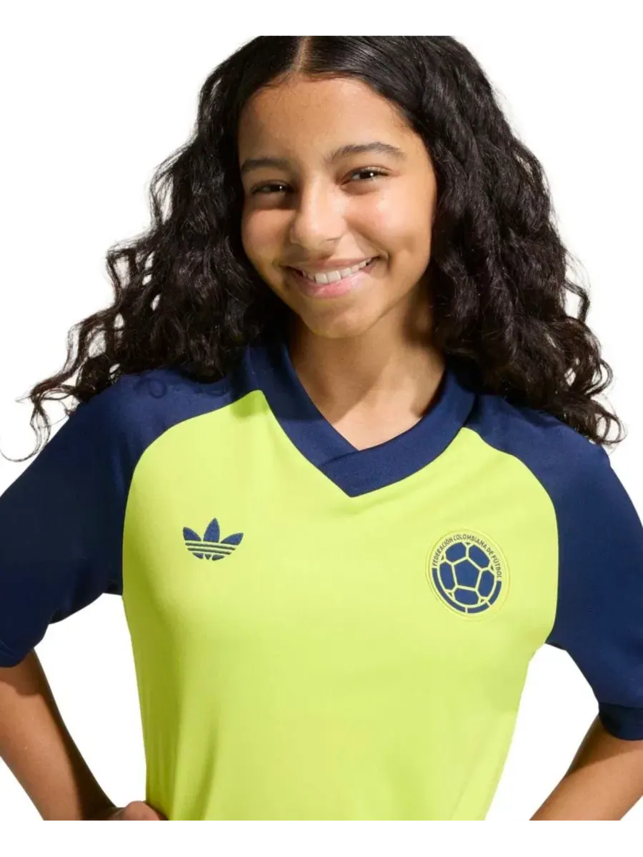 Футболка тренировочная с длинным рукавом Colombia National Team 2026 Pre-Match adidas — изображение 4 из 5, желтый