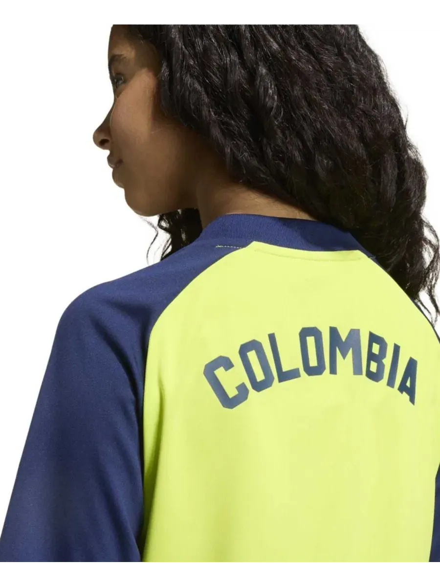 Футболка тренировочная с длинным рукавом Colombia National Team 2026 Pre-Match adidas — изображение 5 из 5, желтый