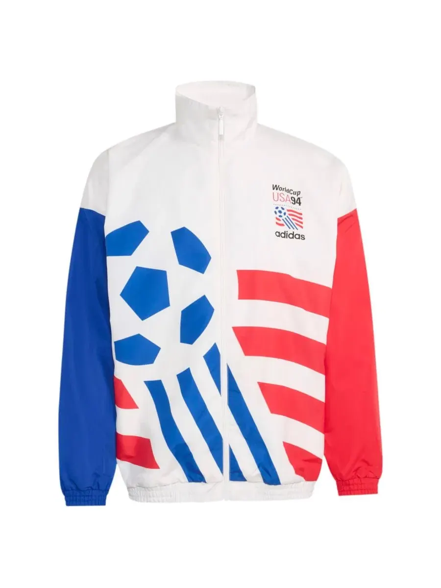 Ветровка-куртка на молнии с воротником-стойкой, модель 1994 World Cup adidas — изображение 2 из 5, белый