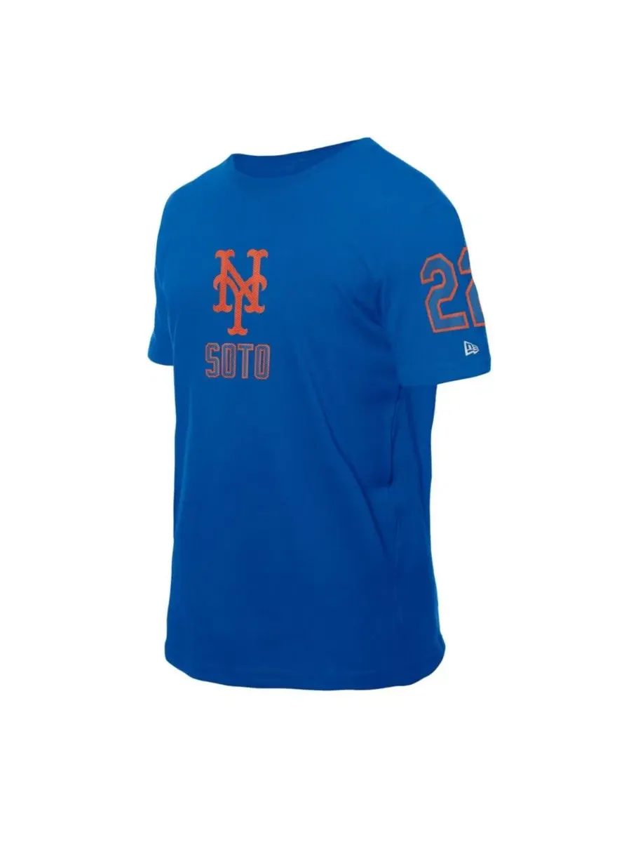 Футболка мужская с номером и именем игрока Juan Soto New York Mets New Era — изображение 2 из 3, королевский