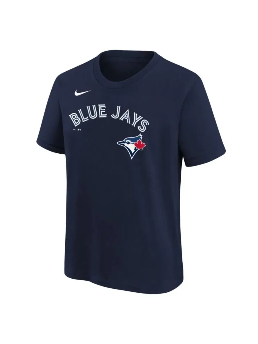 Футболка с принтом Toronto Blue Jays Wordmark Nike — изображение 2 из 3, темно-синий