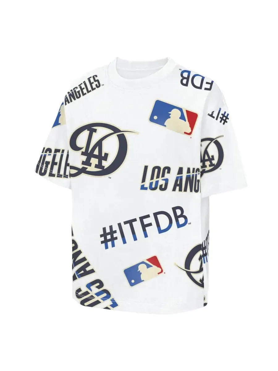 Футболка с принтом Los Angeles Dodgers Circus Catch Outerstuff — изображение 3 из 3, белый