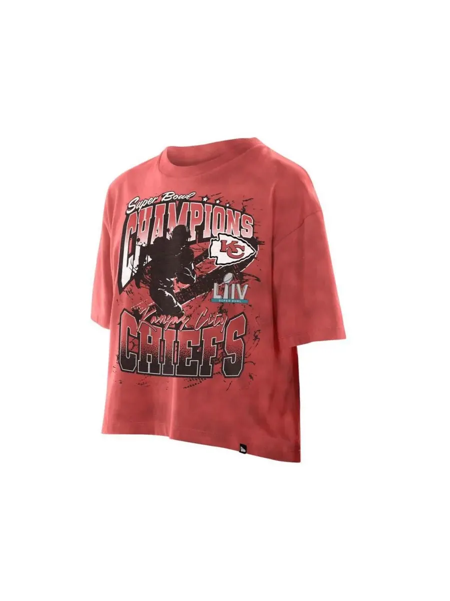 New Era Женская красная укороченная спортивная классическая футболка Kansas City Chiefs в стиле — изображение 3 из 3, красный