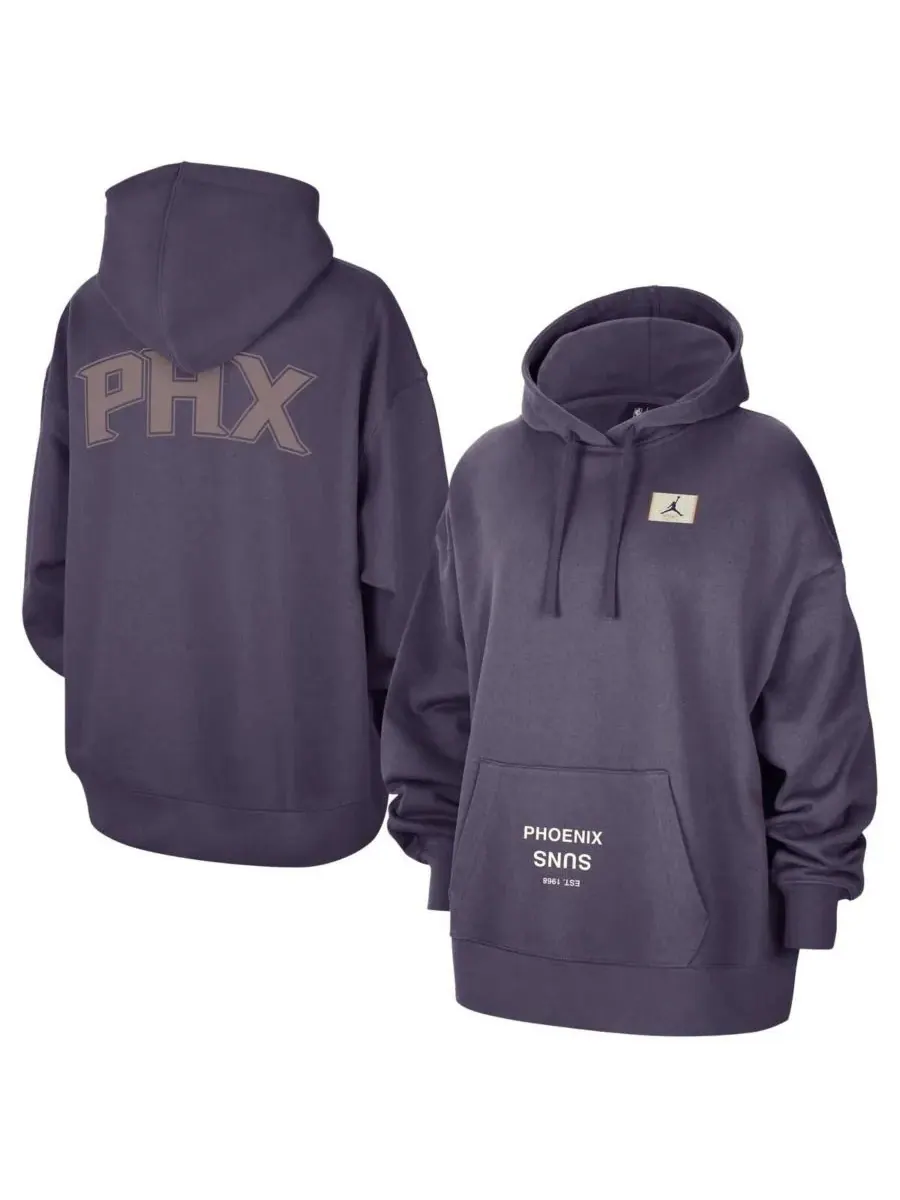 Jordan Женская фиолетовая толстовка с капюшоном Phoenix Suns Courtside Statement Edition Oversized