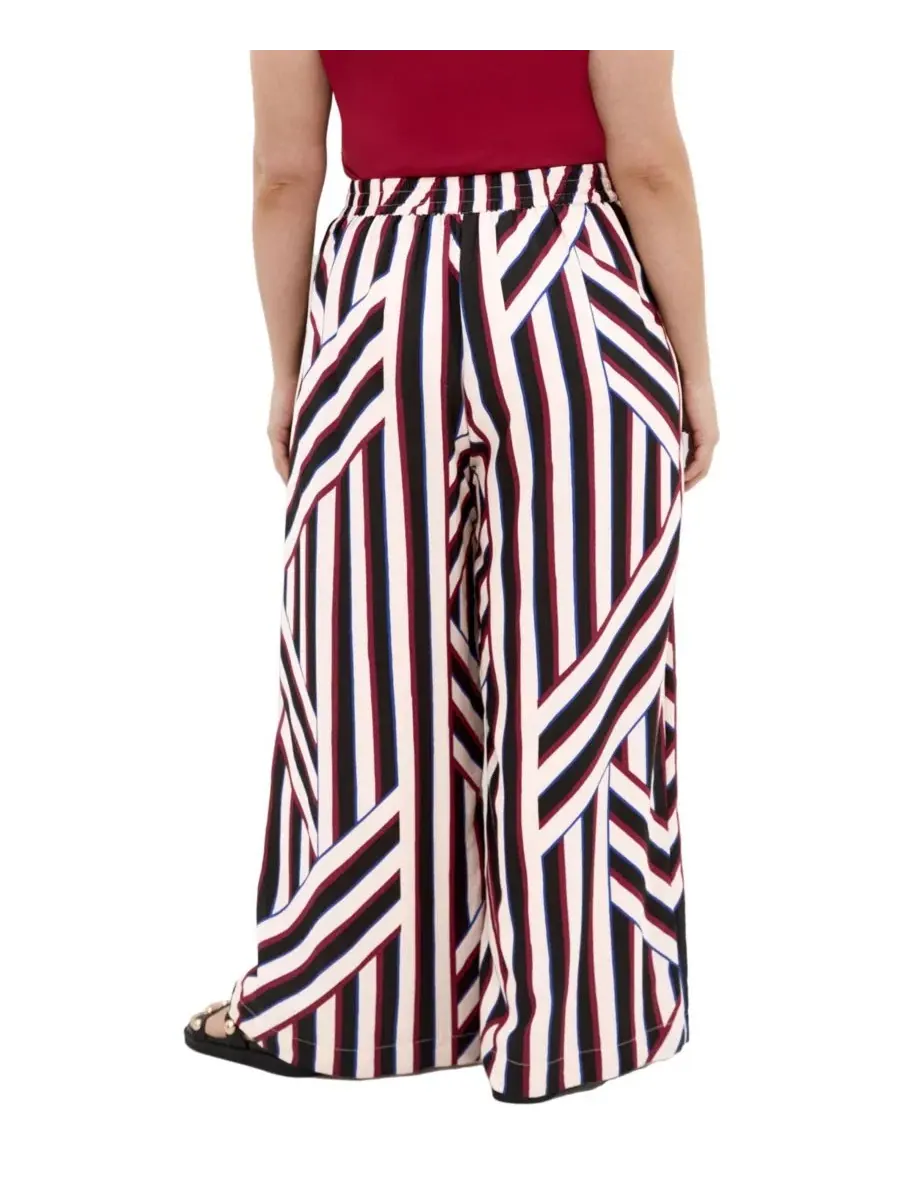 Брюки широкие на резинке Haylee Pull-On Wide-Leg Stripe CITY CHIC, Timeless Stripe — изображение 2 из 5