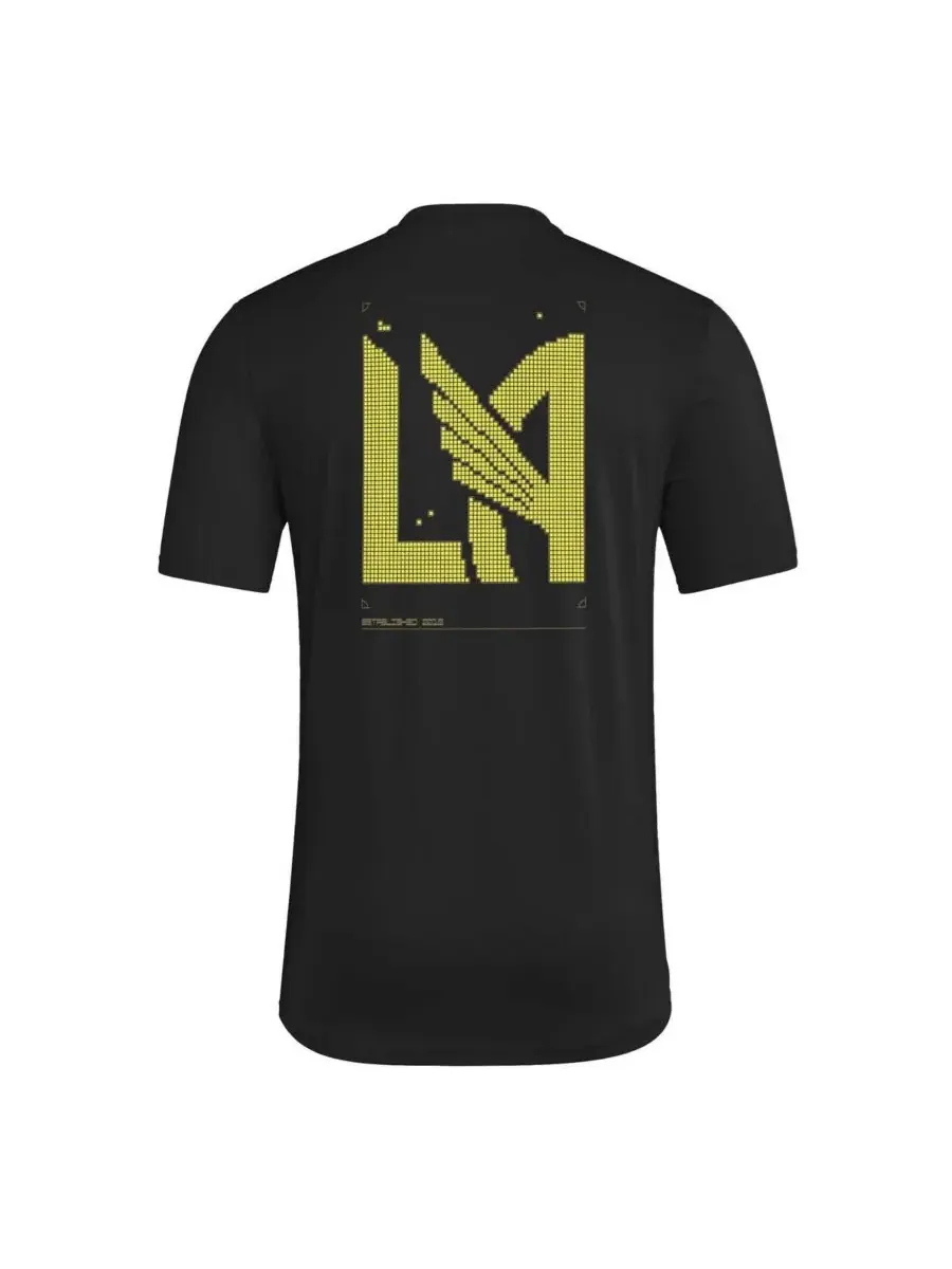 Adidas Мужская черная футболка LAFC 2026 Anthem AEROREADY для предматчевой разминки — изображение 2 из 3, черный