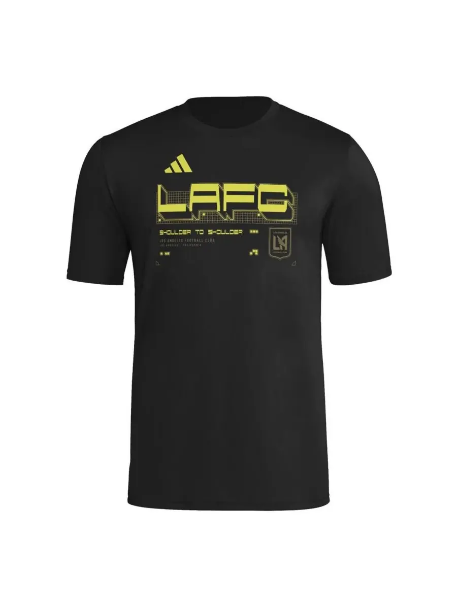 Adidas Мужская черная футболка LAFC 2026 Anthem AEROREADY для предматчевой разминки — изображение 3 из 3, черный