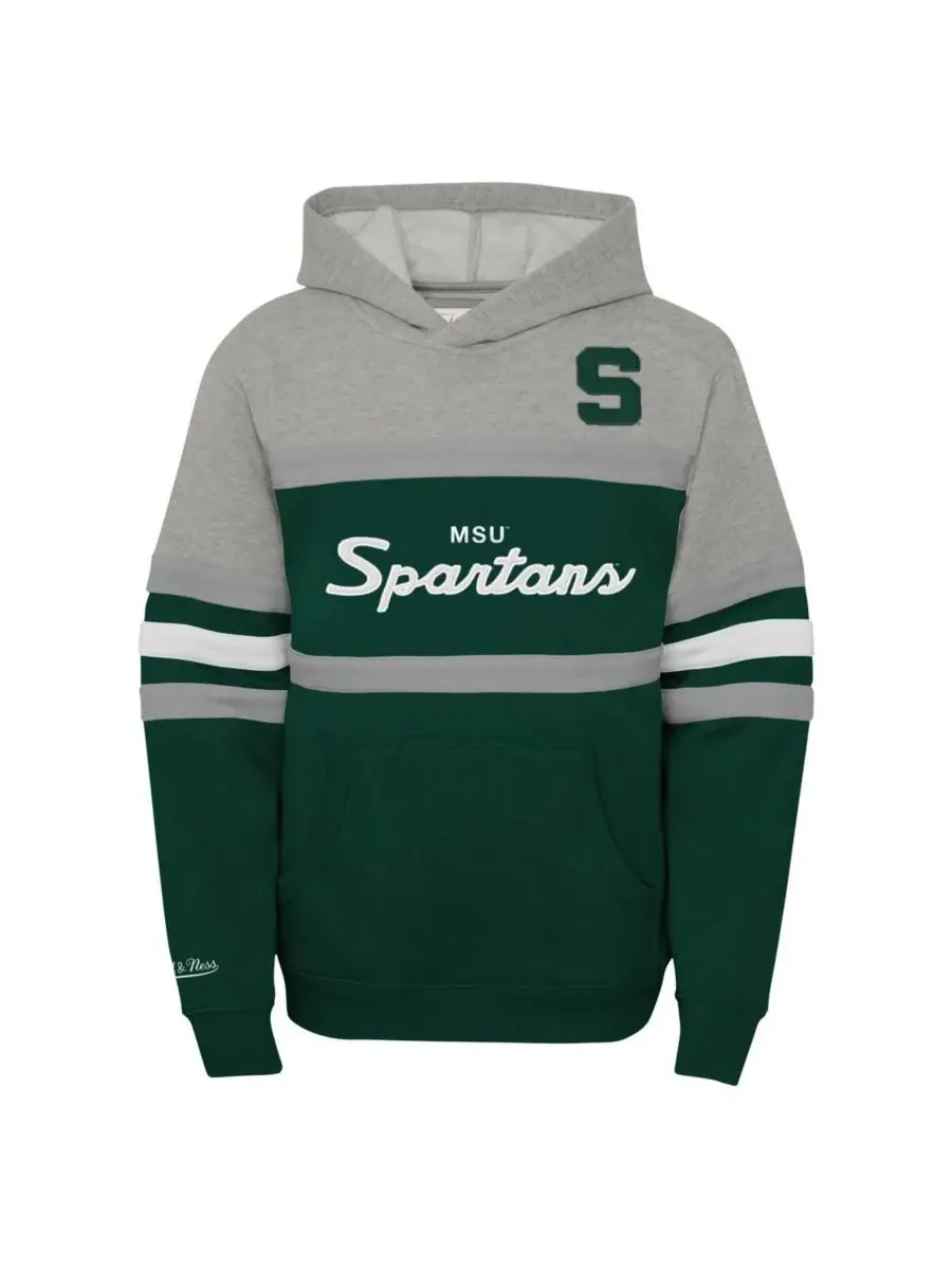 Mitchell & Ness Большая зеленая толстовка с изображением главного тренера команды «Мичиган Стэйт — изображение 3 из 3
