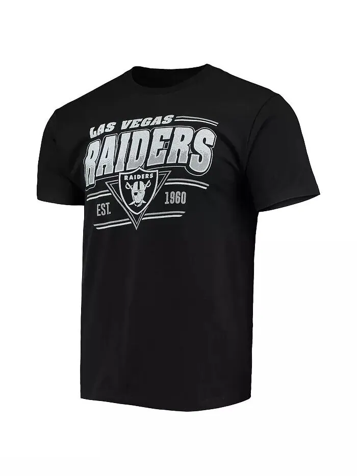 Мужская черная футболка с надписью Las Vegas Raiders Throwback Junk Food — изображение 3 из 4