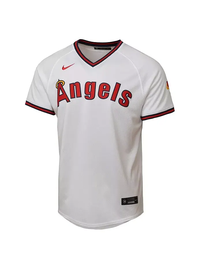Футболка Big Boys and Girls White Los Angeles Angels Alternate 2 Limited Jersey Nike — изображение 2 из 3