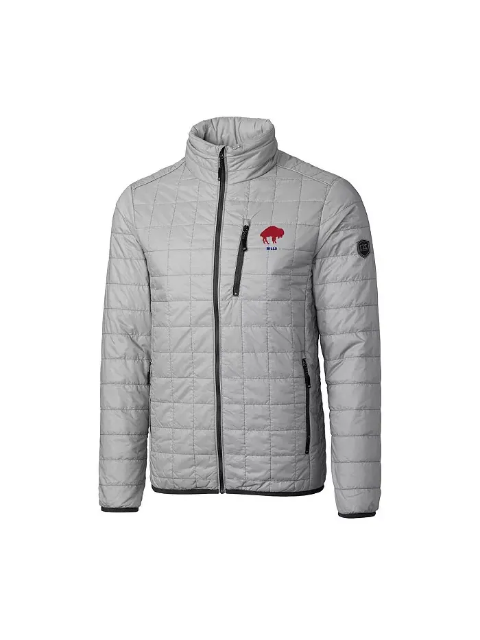 Мужская серая утепленная пуховая куртка Buffalo Bills Big Tall Rainier PrimaLoft Eco с молнией по — изображение 3 из 3