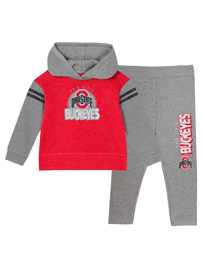 Комплект из двух предметов для девочек дошкольного возраста Scarlet Ohio State Buckeyes Preschool