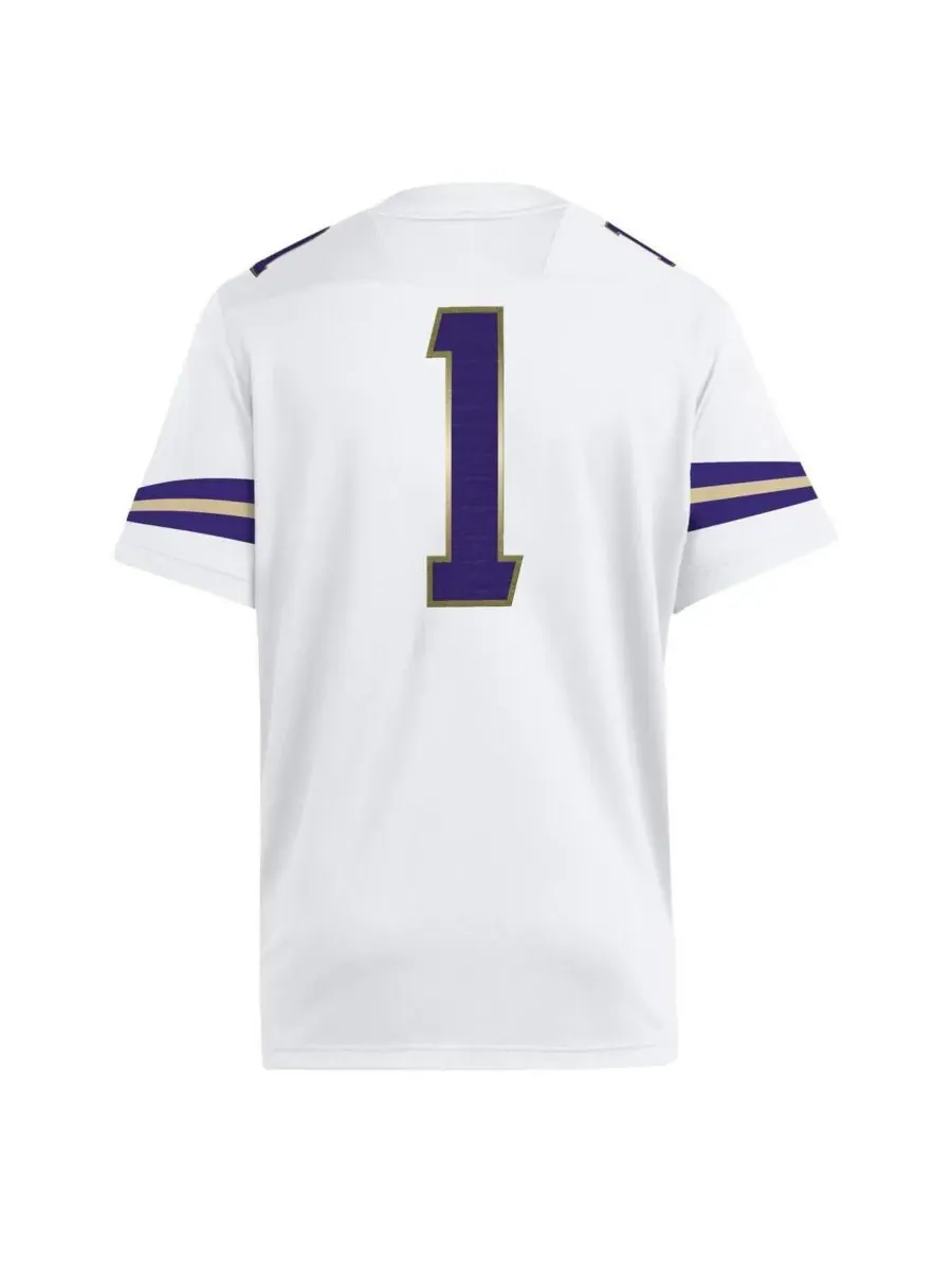 Adidas Мужская белая футболка Washington Huskies Premier — изображение 3 из 3, белый