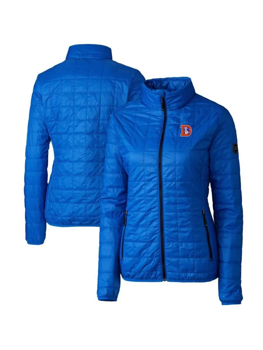 Женская куртка-пуховик Rainier PrimaLoft Eco на молнии с логотипом команды Royal Denver Broncos в