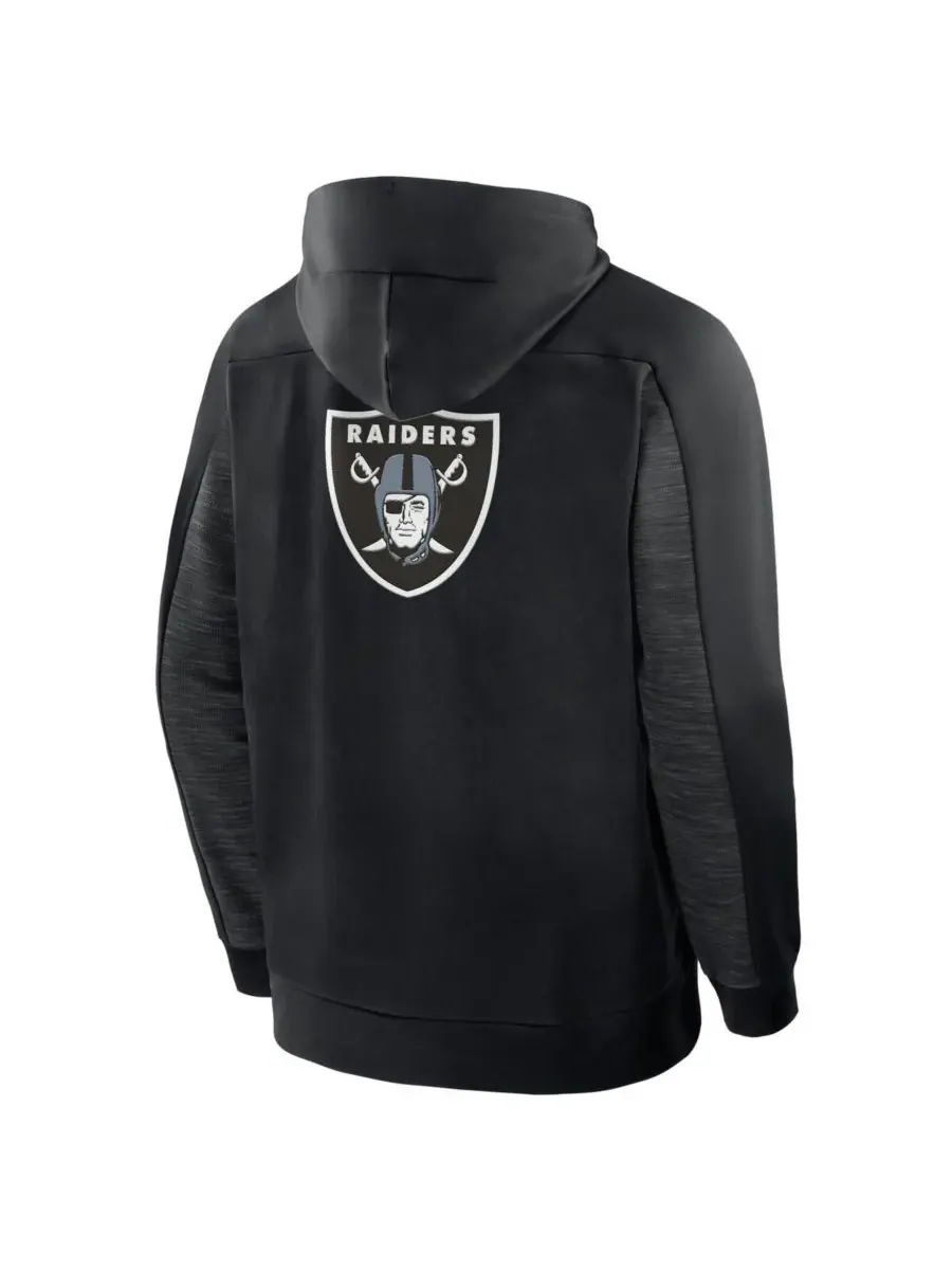 Fanatics Мужская черная толстовка на молнии с символикой команды Las Vegas Raiders Checkdown Pass — изображение 2 из 2